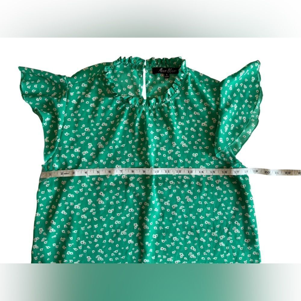 Alice Blue Green Floral Women's Top Size Small - Picture 4 of 7